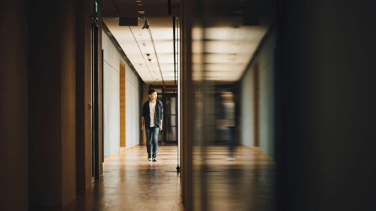 Student in Hallway